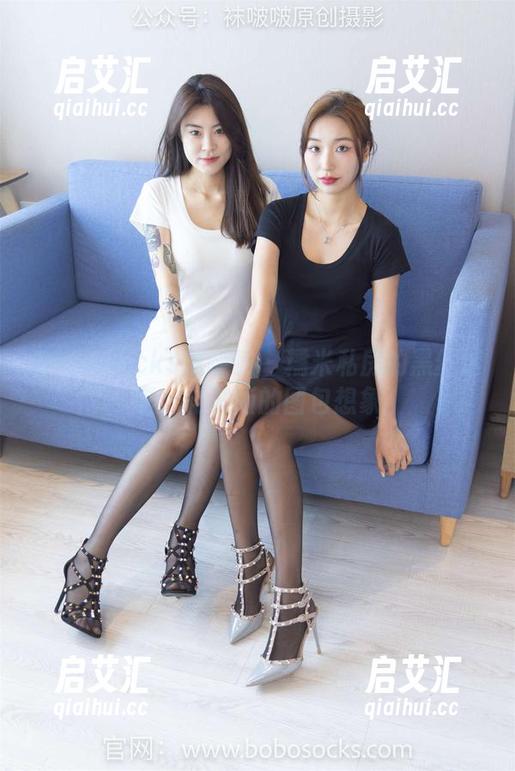 BoBoSocks袜啵啵-糯米 BoBoSocks袜啵啵 - 糯米私房的黑丝迷雾:花絮版的图包想象