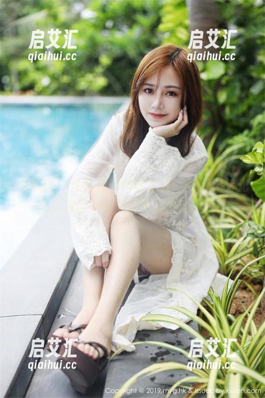 美媛馆 - 沈佳熹的短裙写真，高清流转光影，把每个角度都拍得生动不已。